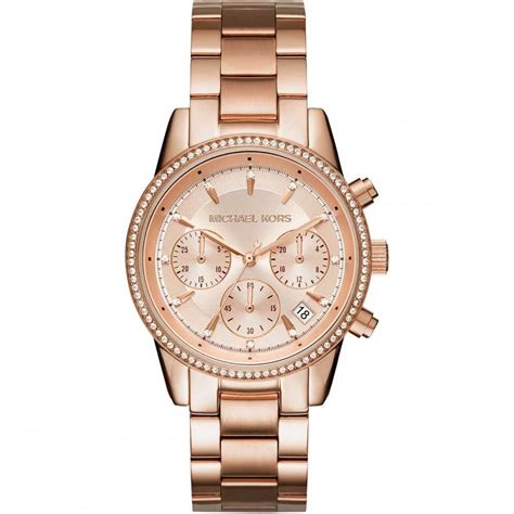 montre michael kors rose gold femme|michael kors watch model nadja.